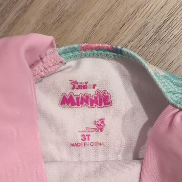 Disney Kids Swim One Piece - Pink and Mint - Picture 2 of 3
